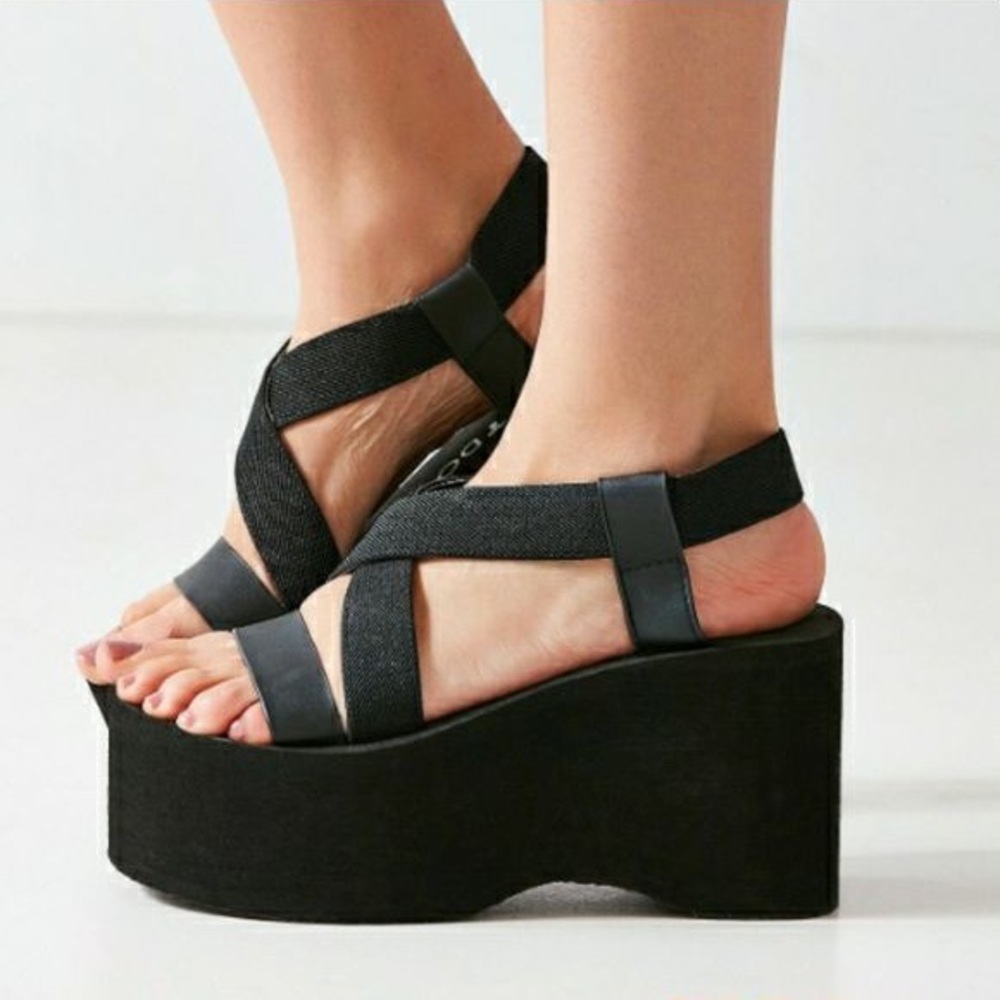 Women's Black Platform Sandals